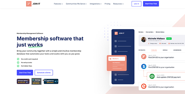 Association management software Join It's homepage